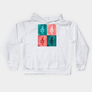 MeepNana Teal Quads Kids Hoodie